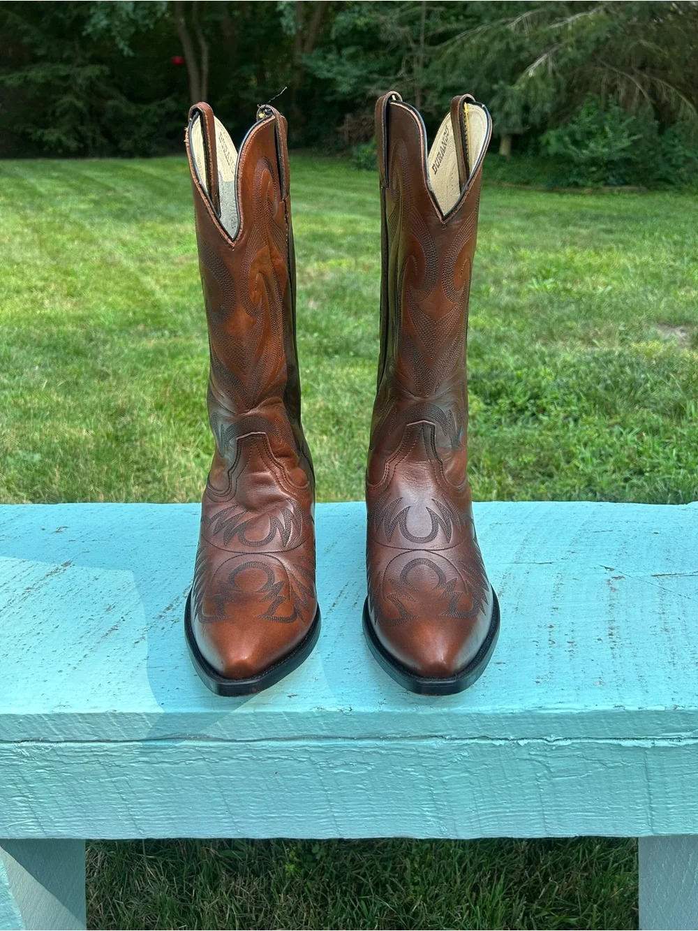 Durango Mens Brown Leather Western Cowboy Boots Sz 10 1/2 EE Model DB4424